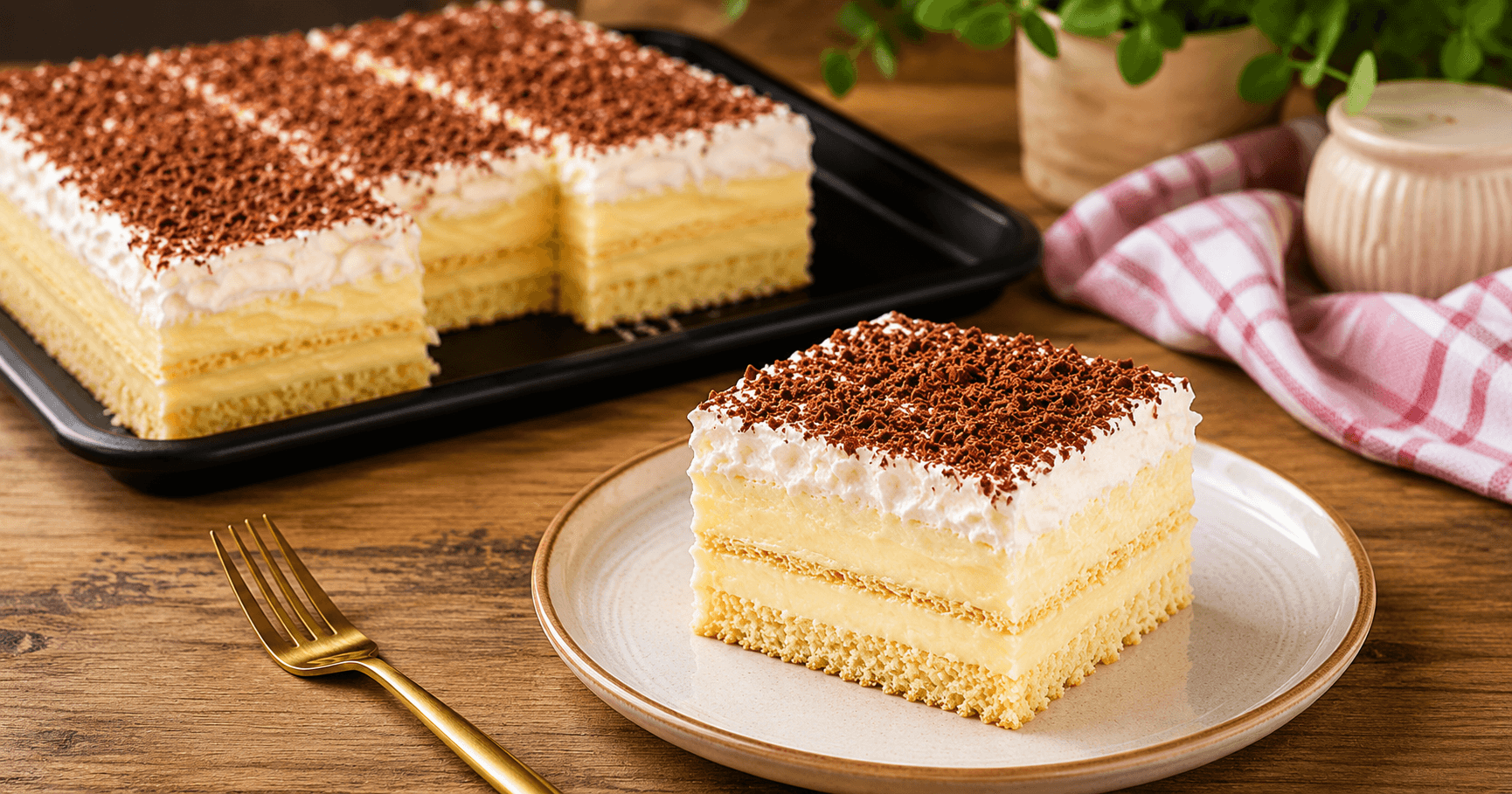 Vanillecreme-Kuchen ohne Backen – cremig & erfrischend