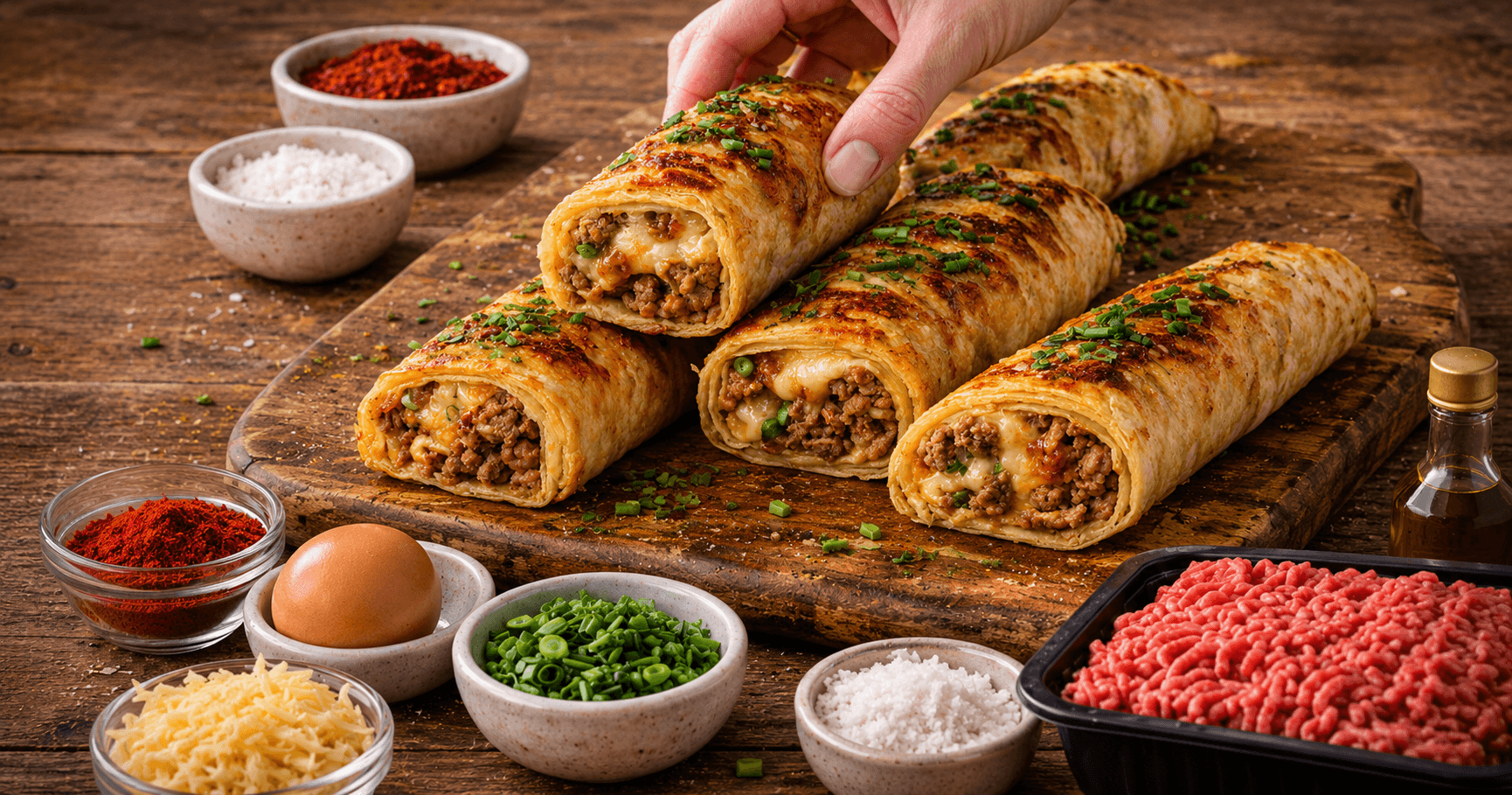 Überbackene Hackfleisch-Tortillas – würzig, saftig & schnell im Ofen
