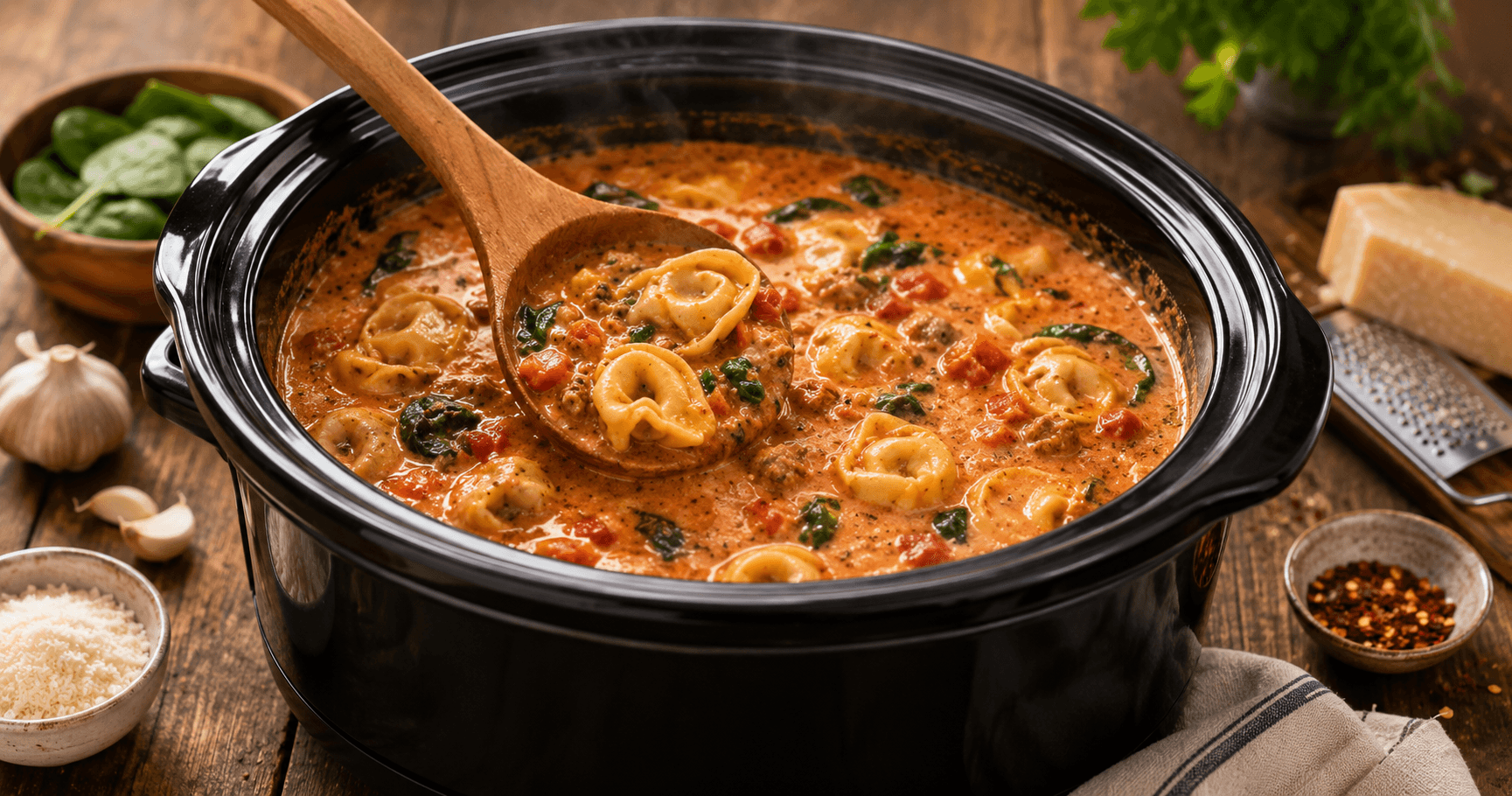 Cremige Tortellini-Suppe – herzhaft & würzig