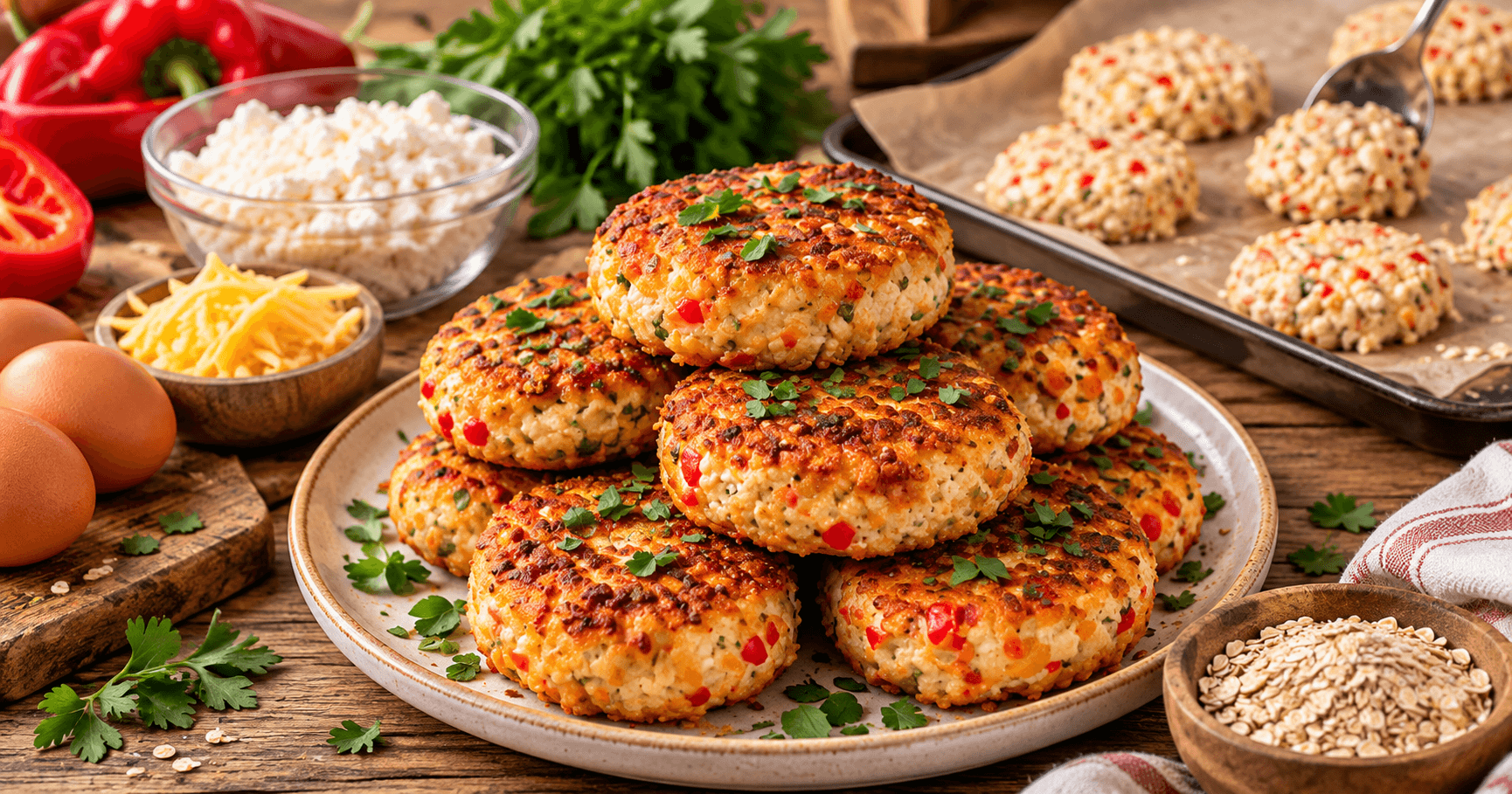 Hüttenkäse-Taler mit Haferflocken – knusprig, saftig & ein leichter Snack