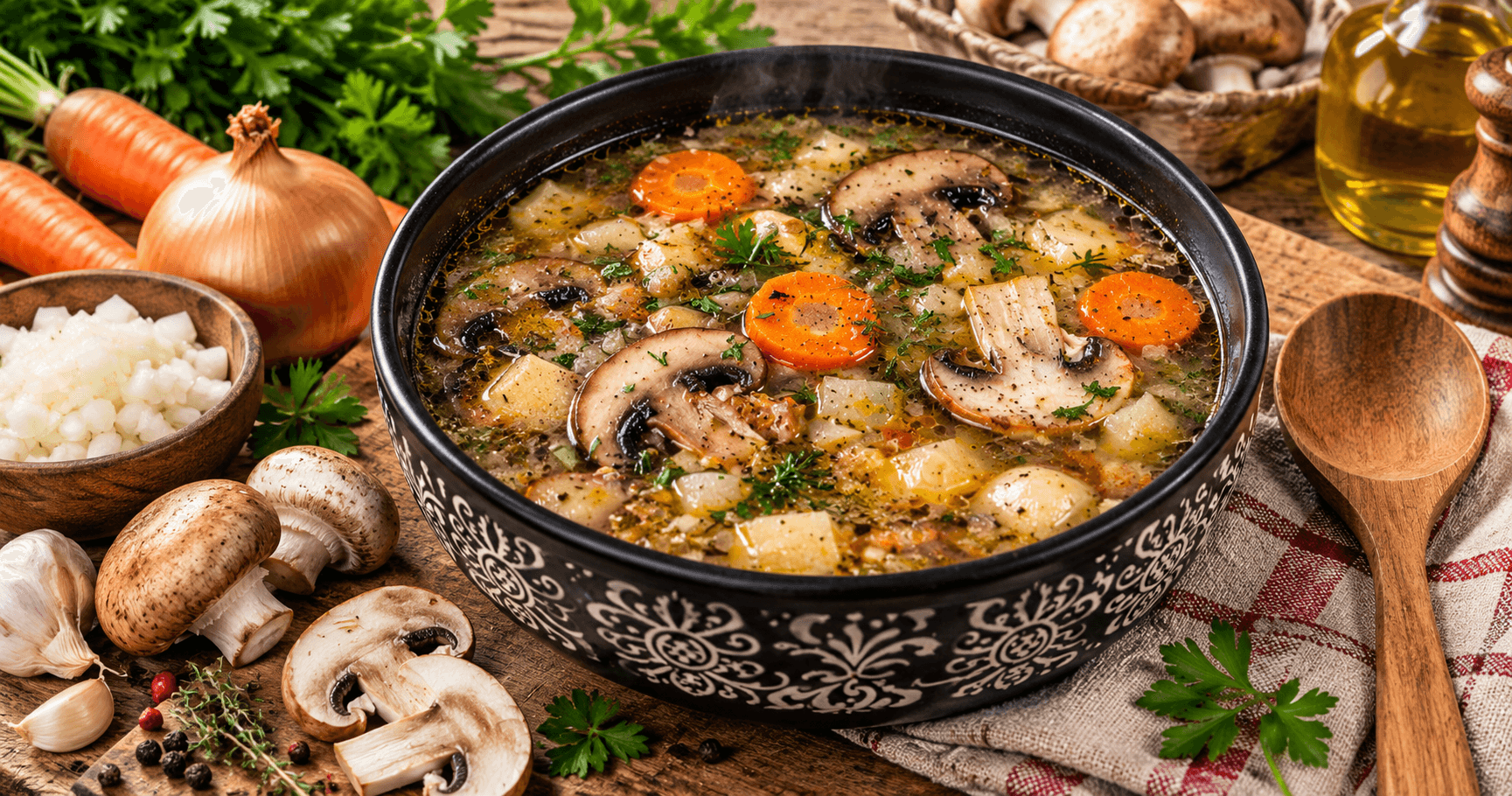 Polnische Pilzsuppe – cremig, herzhaft & pure Gemütlichkeit im Löffel