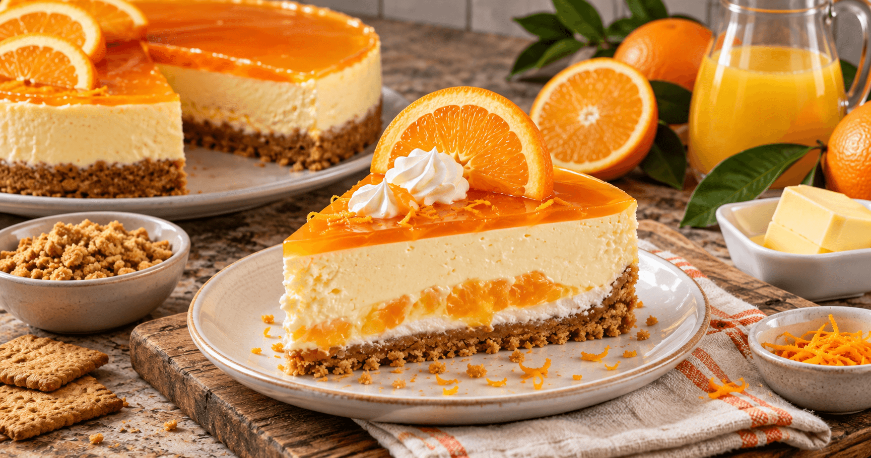 Orangen-Schmandkuchen – cremig & fruchtig