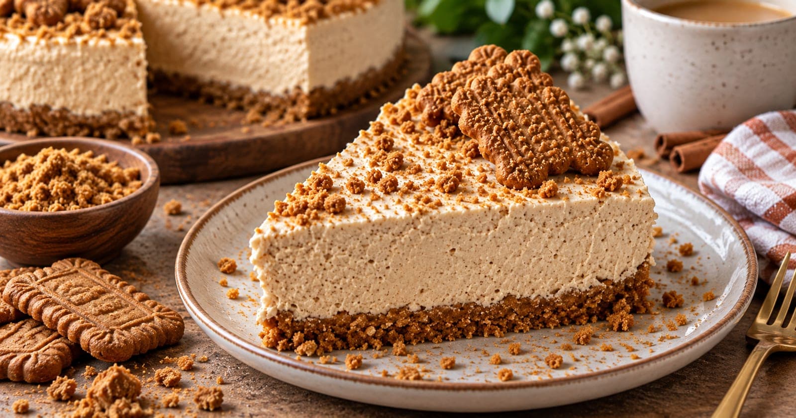 Spekulatiuskuchen ohne Backen mit Frischkäsecreme