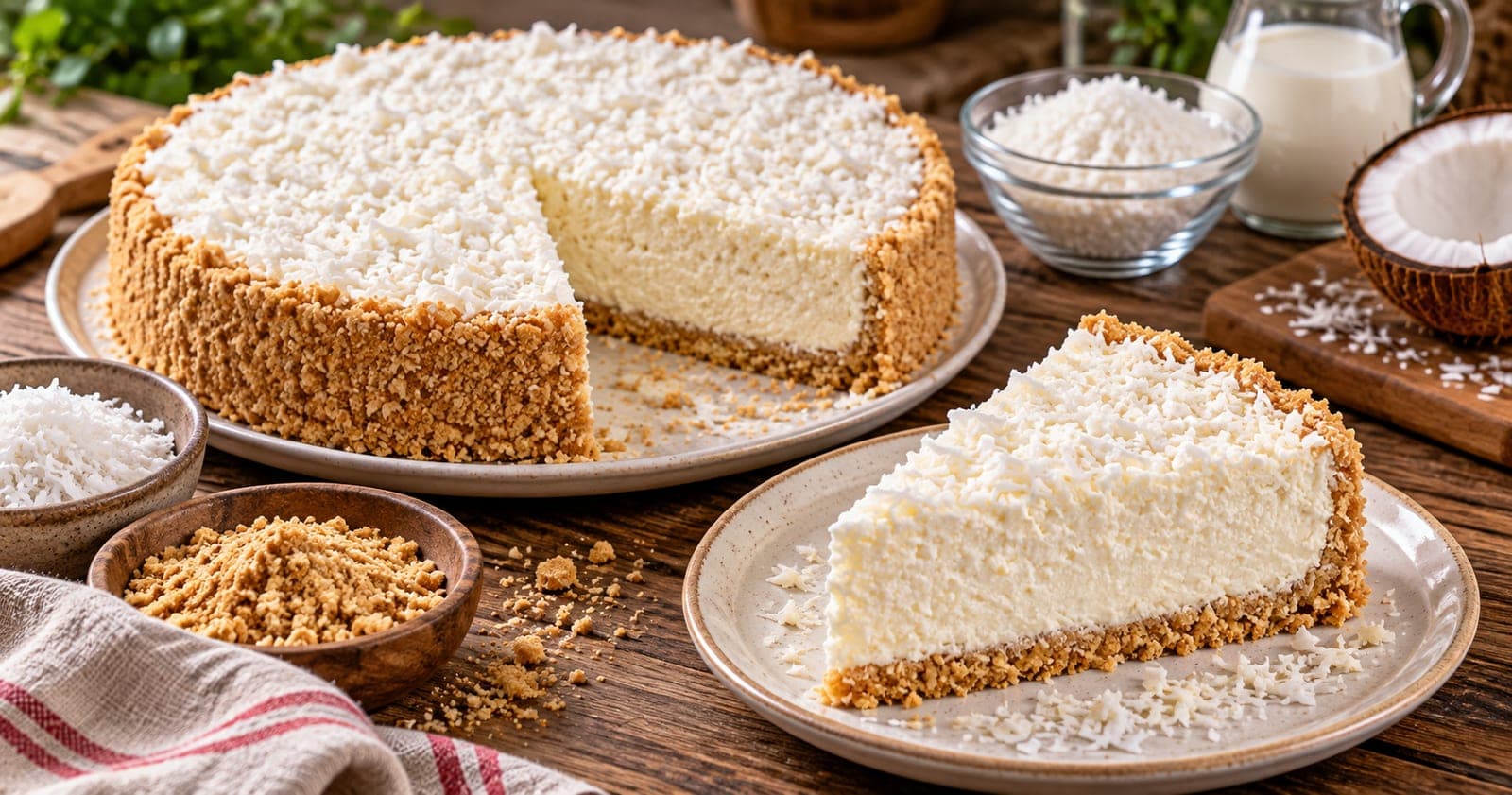 Angel Pie ohne Backen mit Ricotta und Kokos